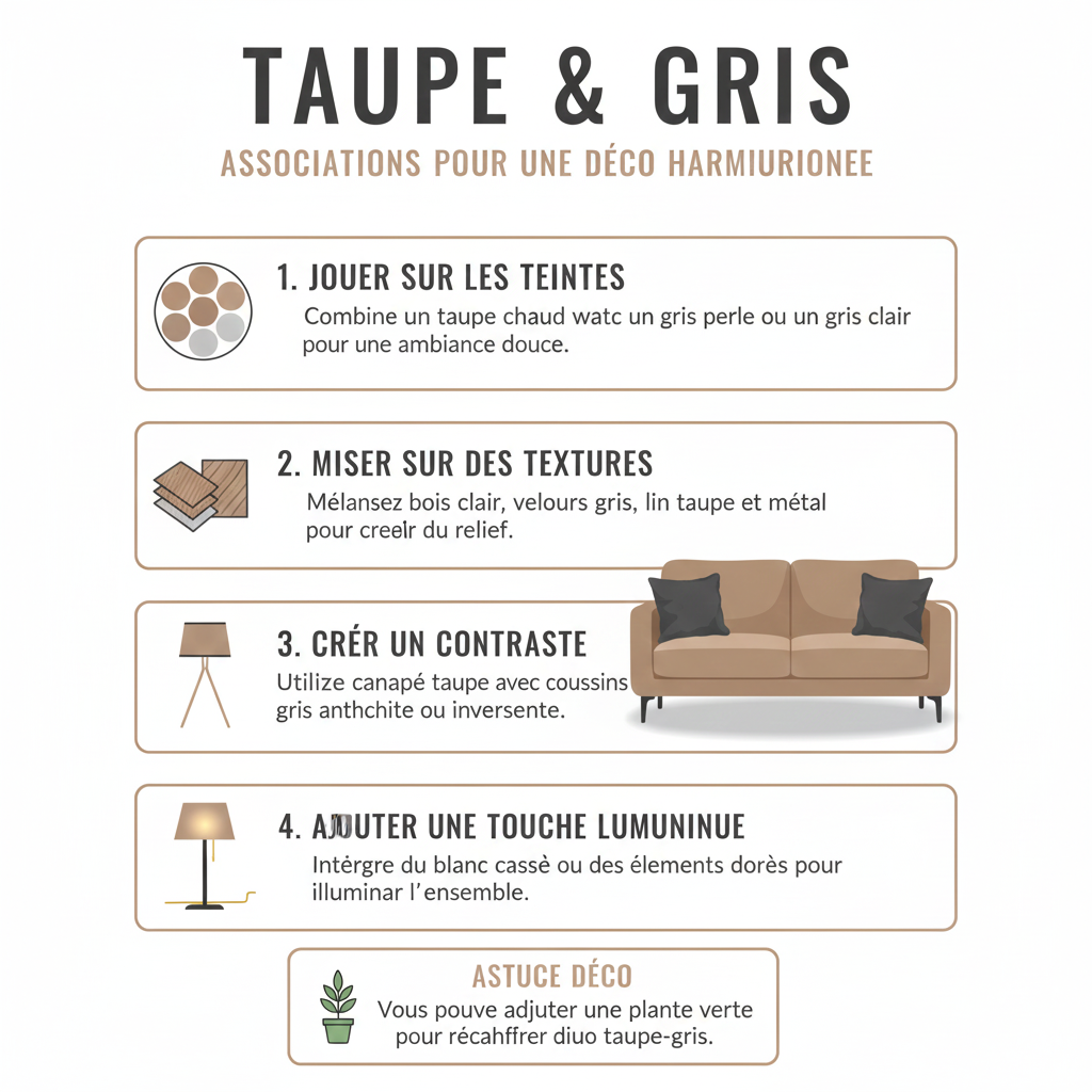 Taupe et gris : les meilleures associations pour une décoration harmonieuse