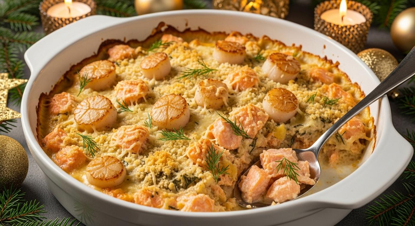 Le gratin de Noël saumon et Saint‑Jacques : le secret d’un repas festif raffiné